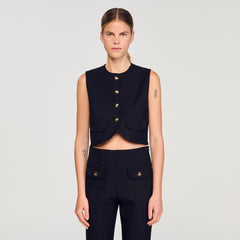 Sandro Women Buttoned crop top