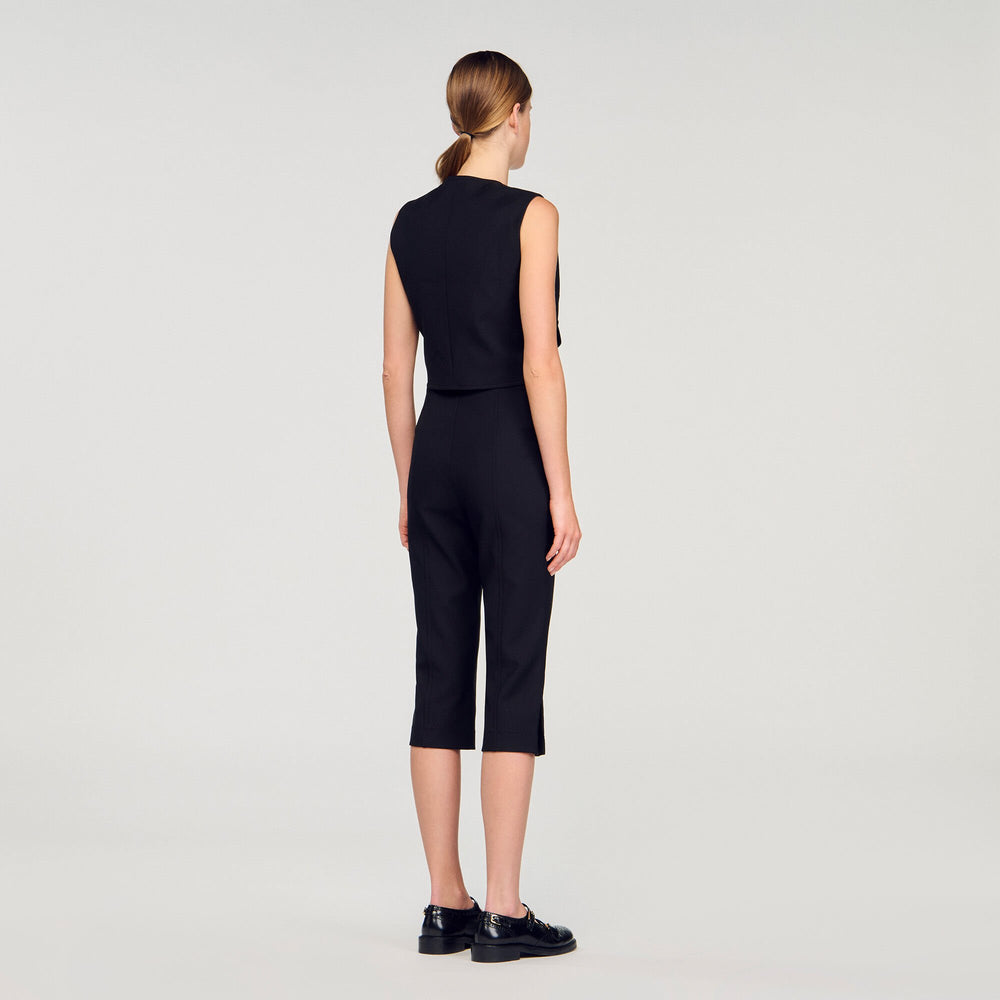 Sandro Women Buttoned crop top