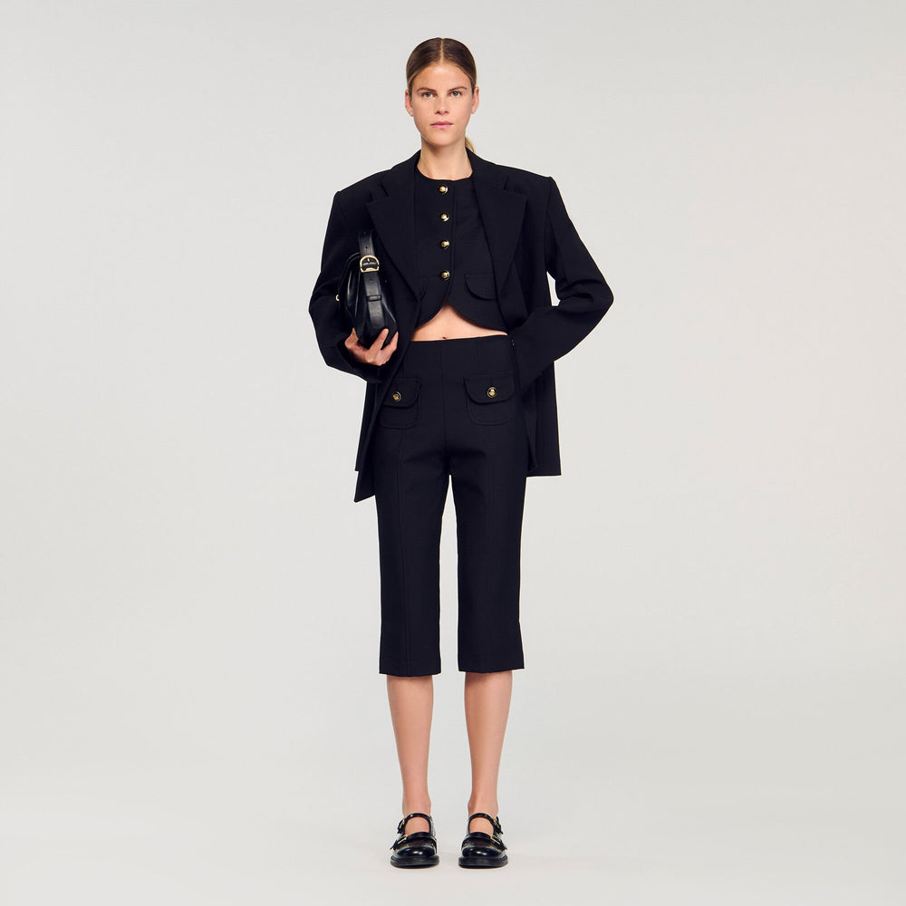 Sandro Women Buttoned crop top