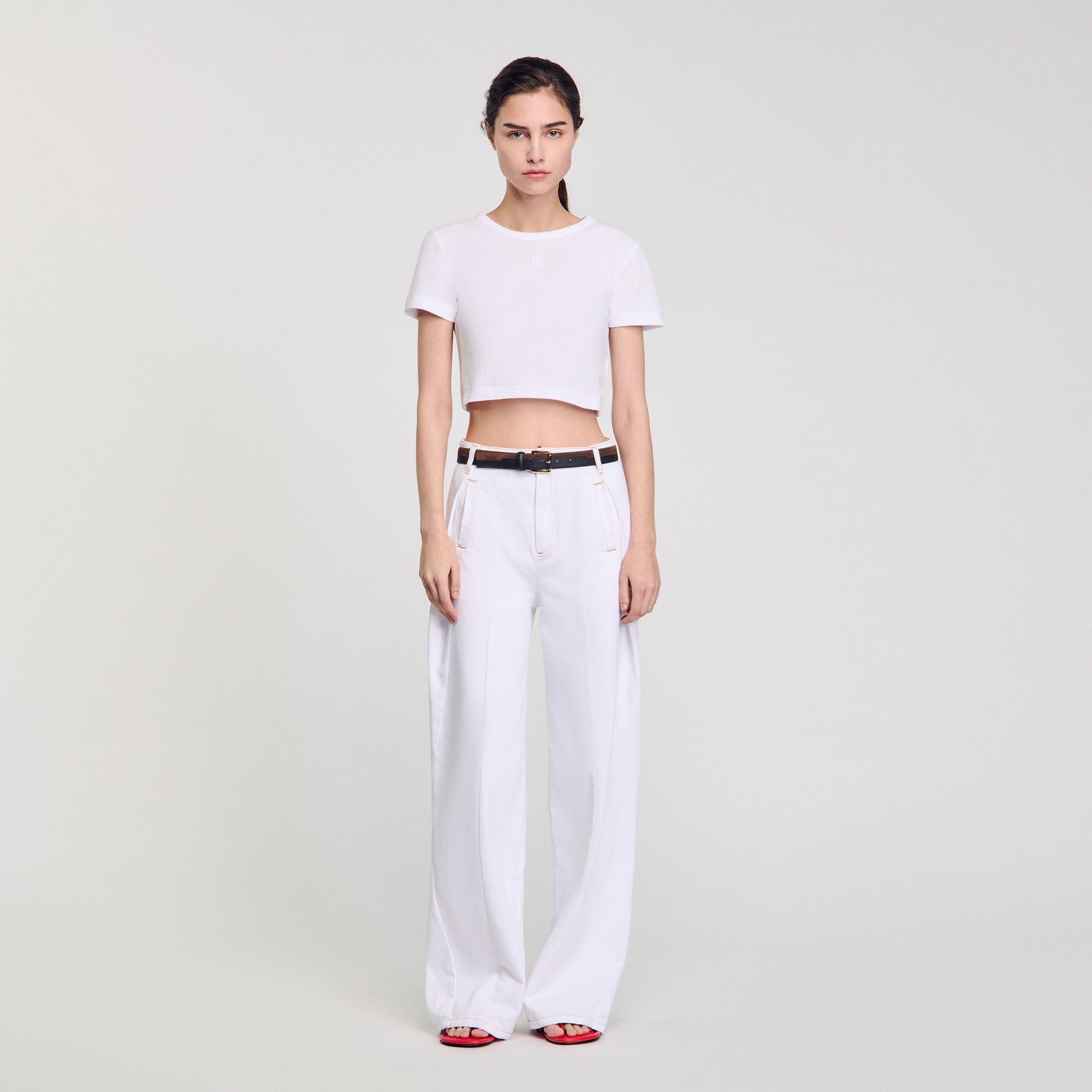 Sandro Women Cropped T-shirt