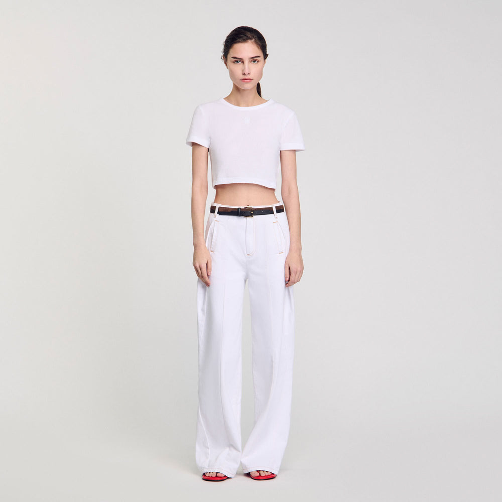 Sandro Women Cropped T-shirt