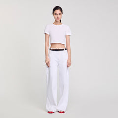 Sandro Women Cropped T-shirt