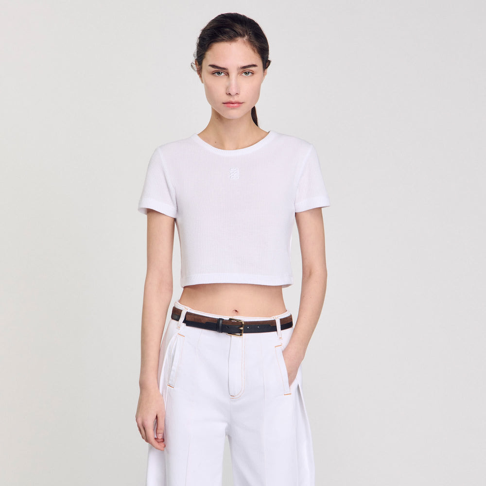 Sandro Women Cropped T-shirt