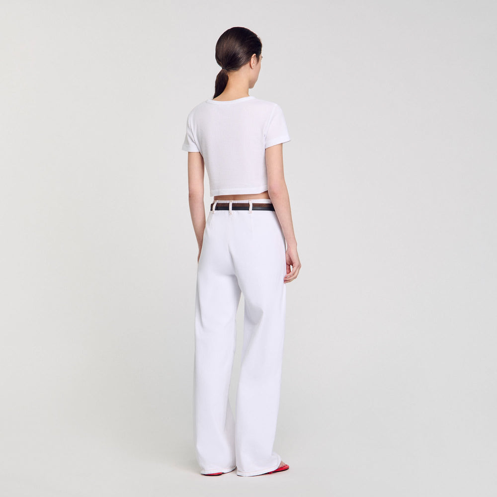 Sandro Women Cropped T-shirt