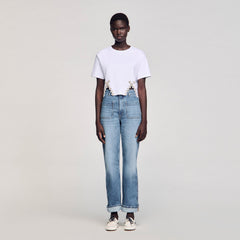 Sandro Women Rhinestone crop top