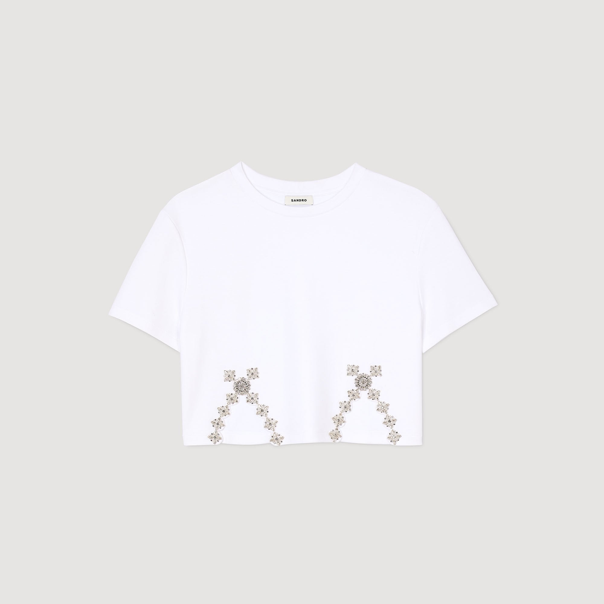 Sandro Women Rhinestone crop top