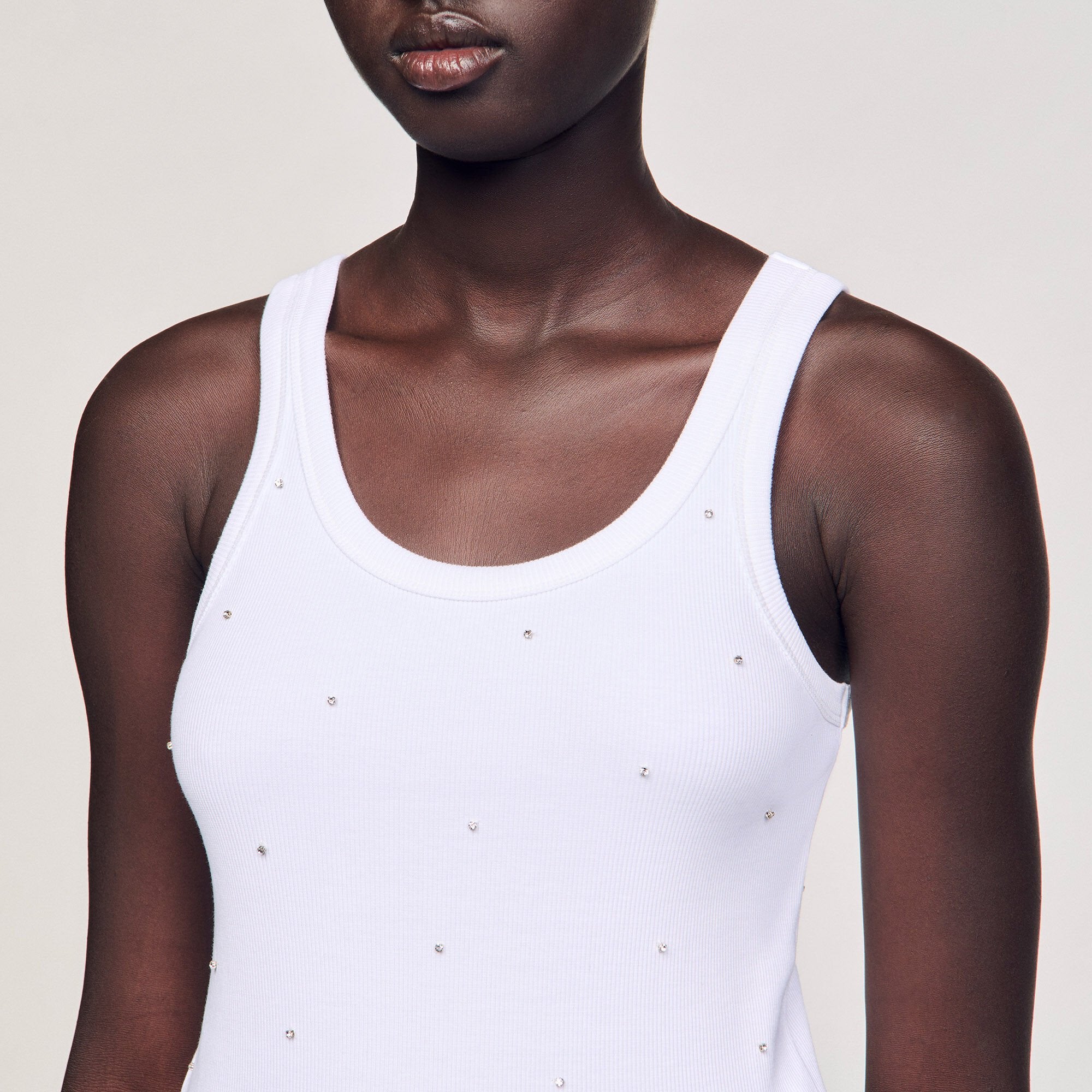 Sandro Women Vest top with rhinestones