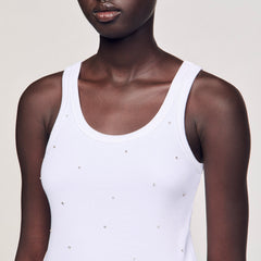 Sandro Women Vest top with rhinestones