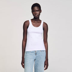 Sandro Women Vest top with rhinestones