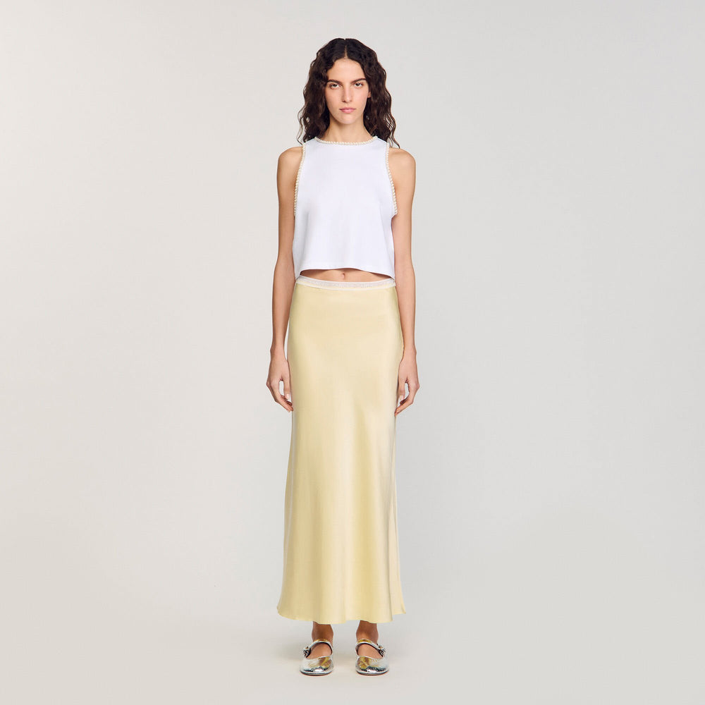 Sandro Women Beaded crop top