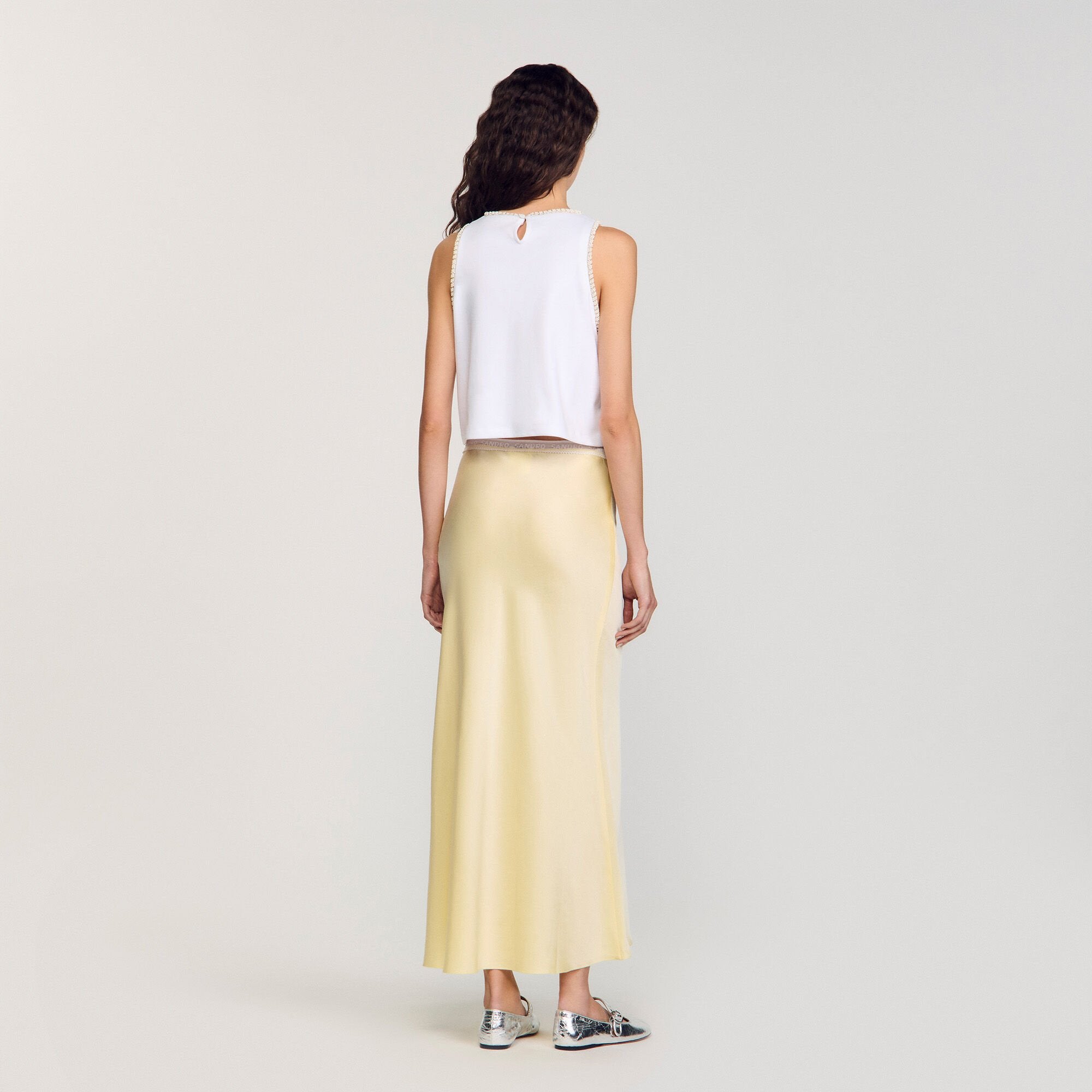 Sandro Women Beaded crop top