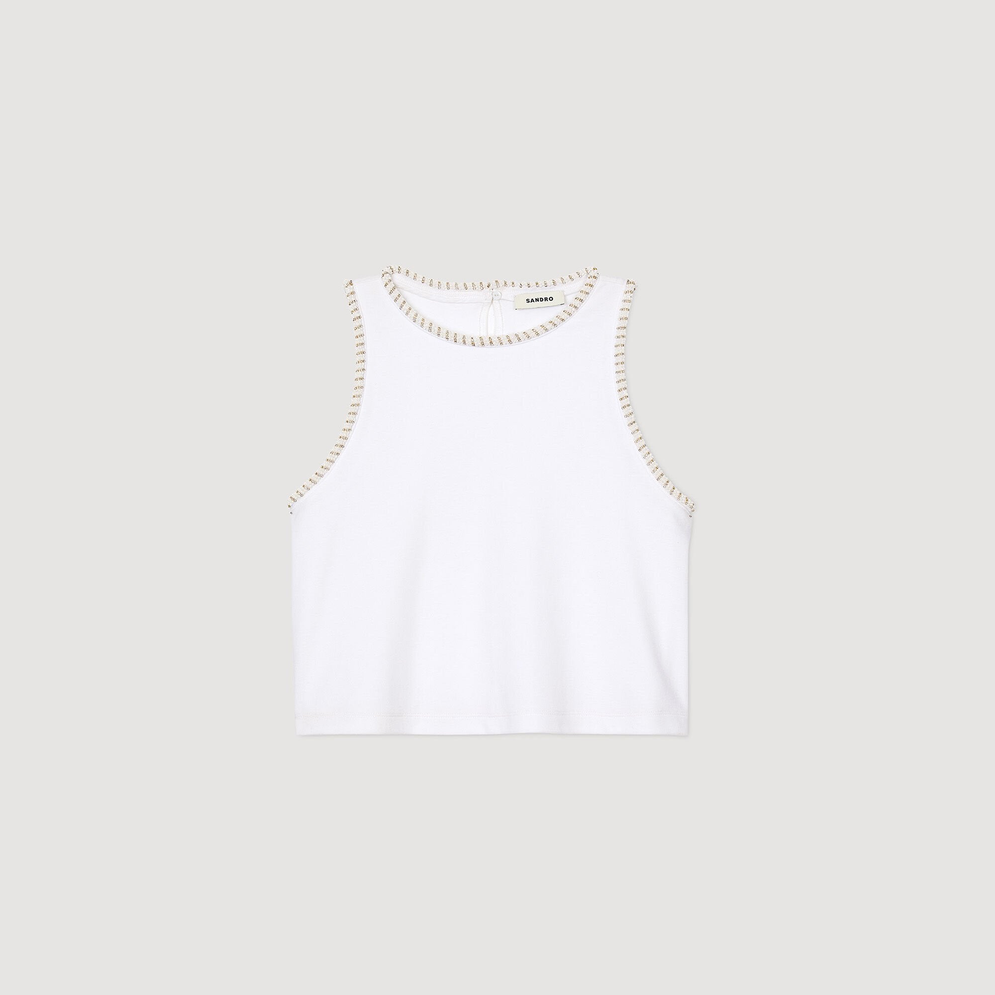 Sandro Women Beaded crop top