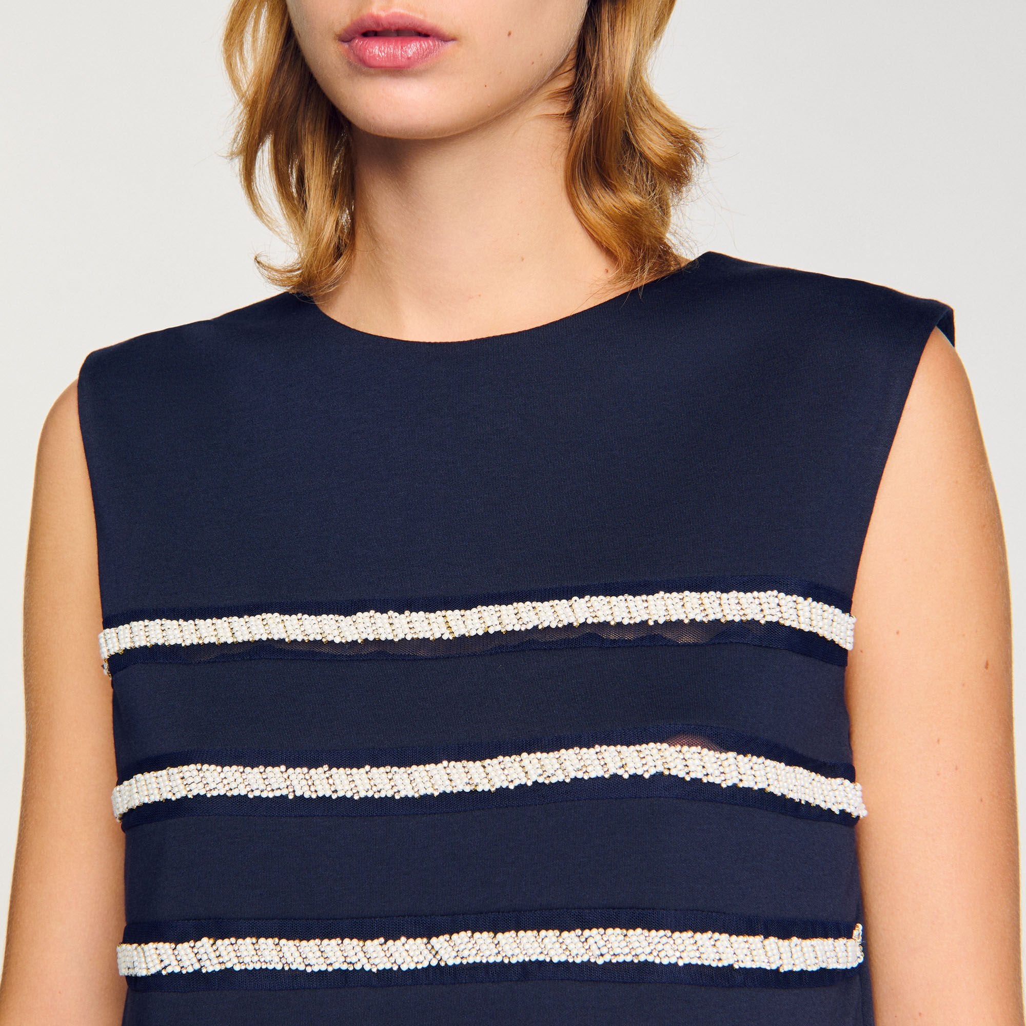 Sandro Women Sleeveless striped T-shirt