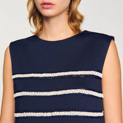 Sandro Women Sleeveless striped T-shirt