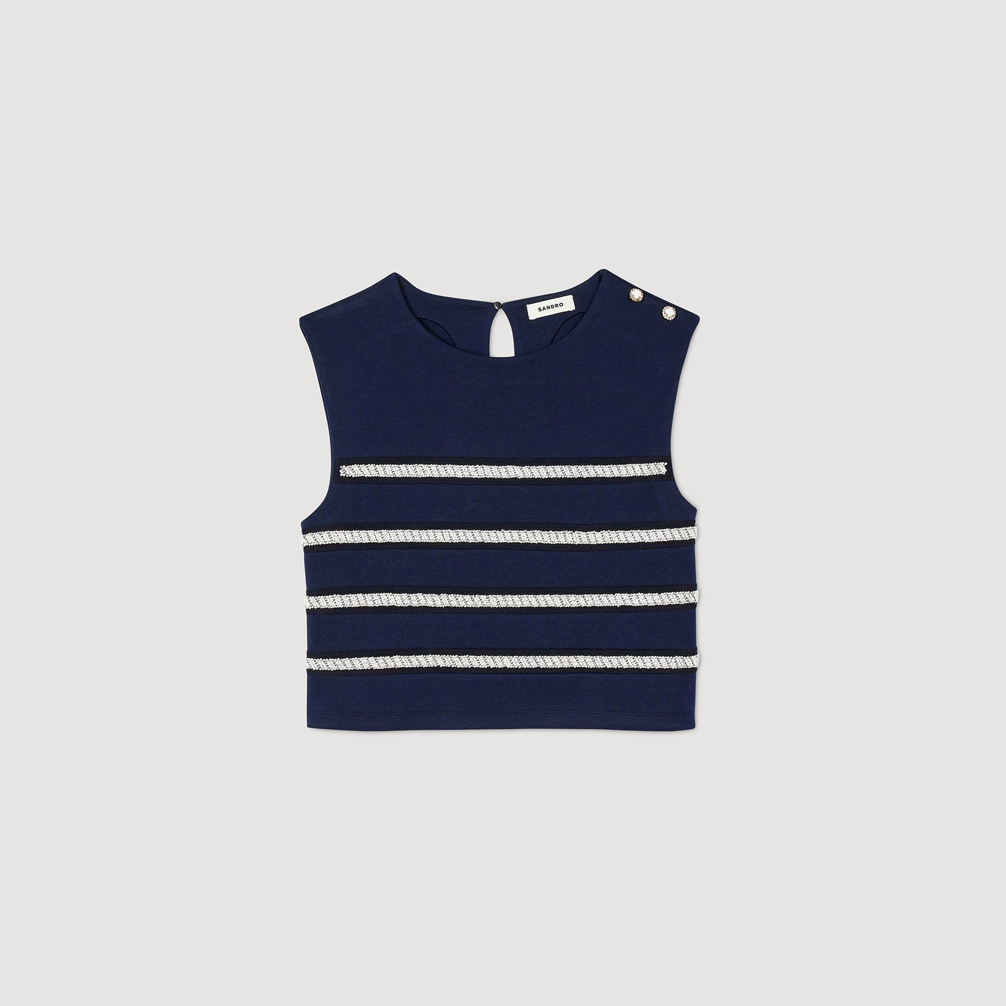 Sandro Women Sleeveless striped T-shirt