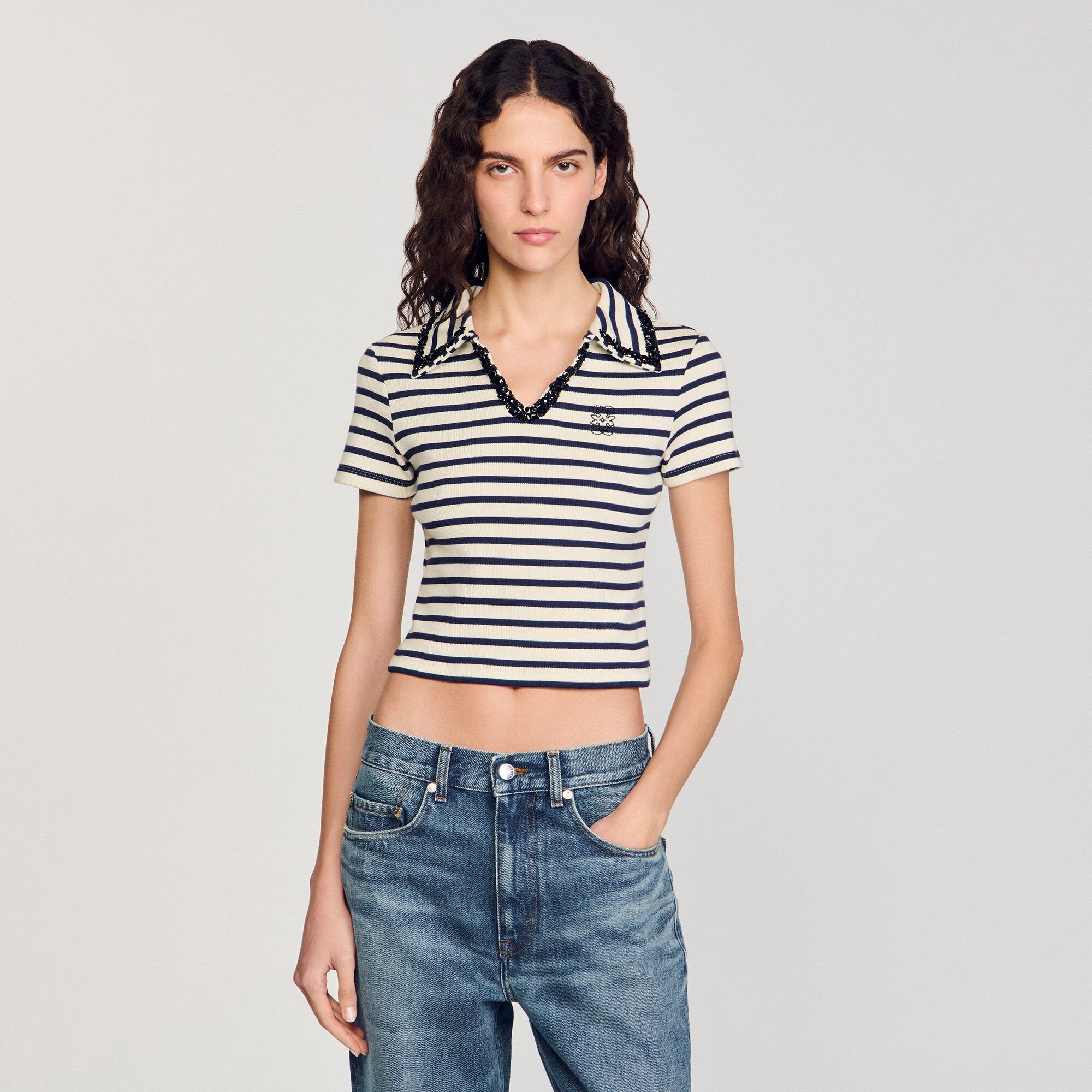 Sandro Women Striped polo shirt