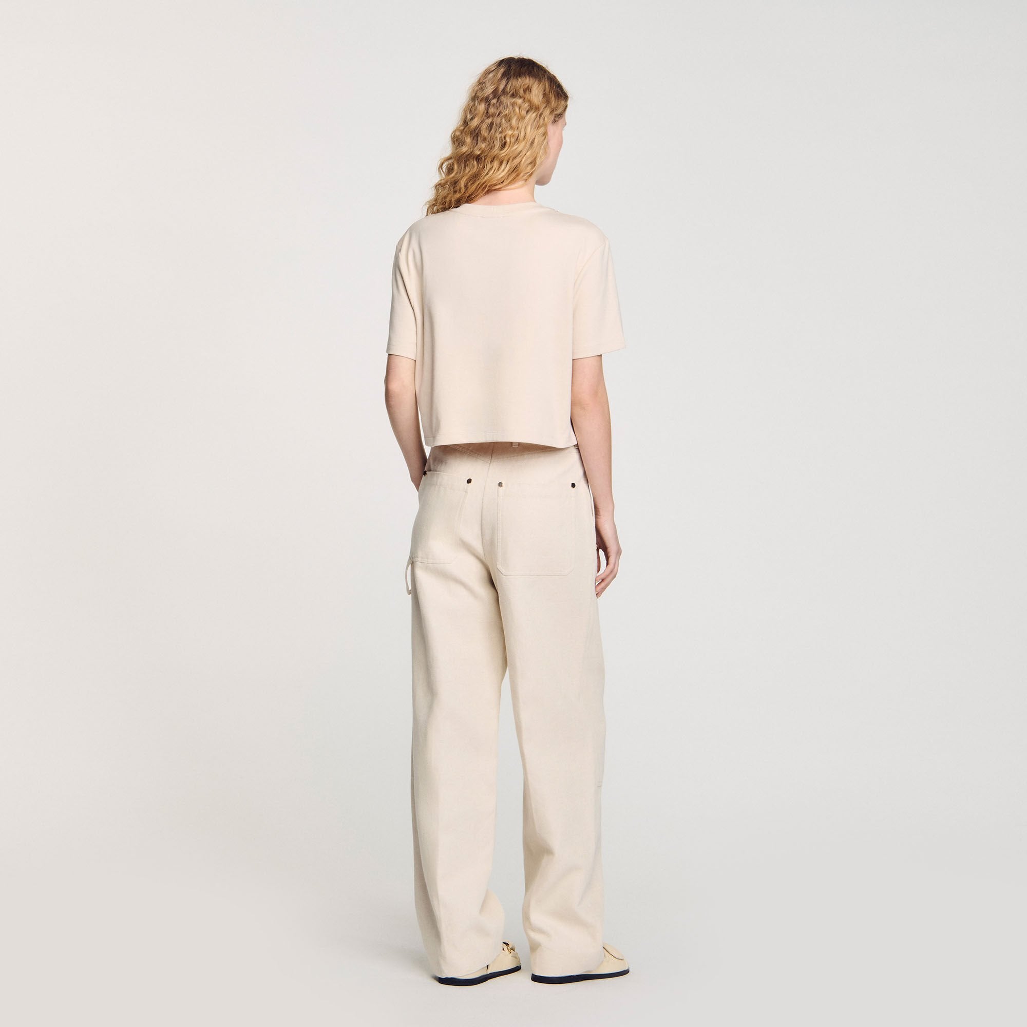 Sandro Women T-shirt with rhinestone details