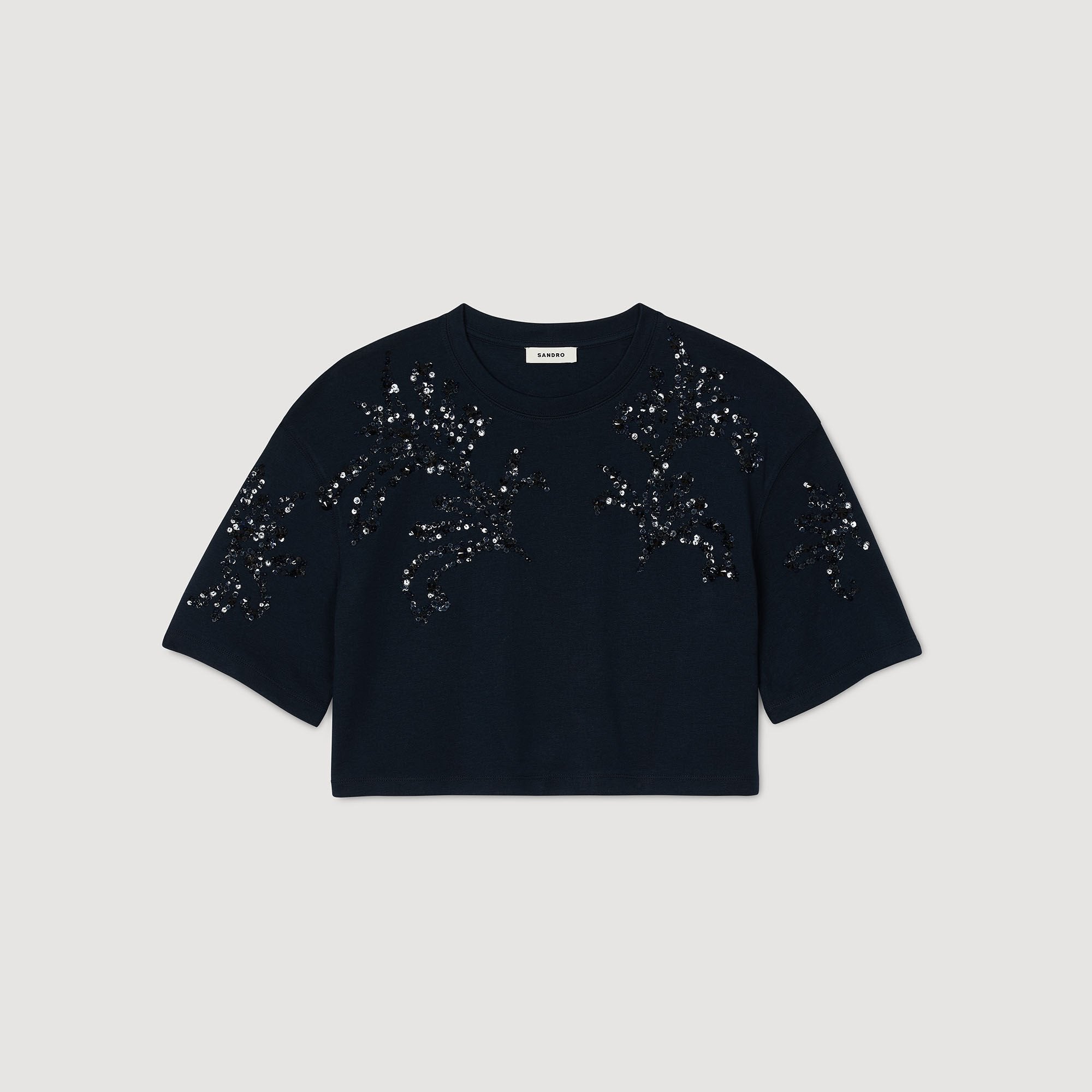 Sandro Women T-shirt with beaded details