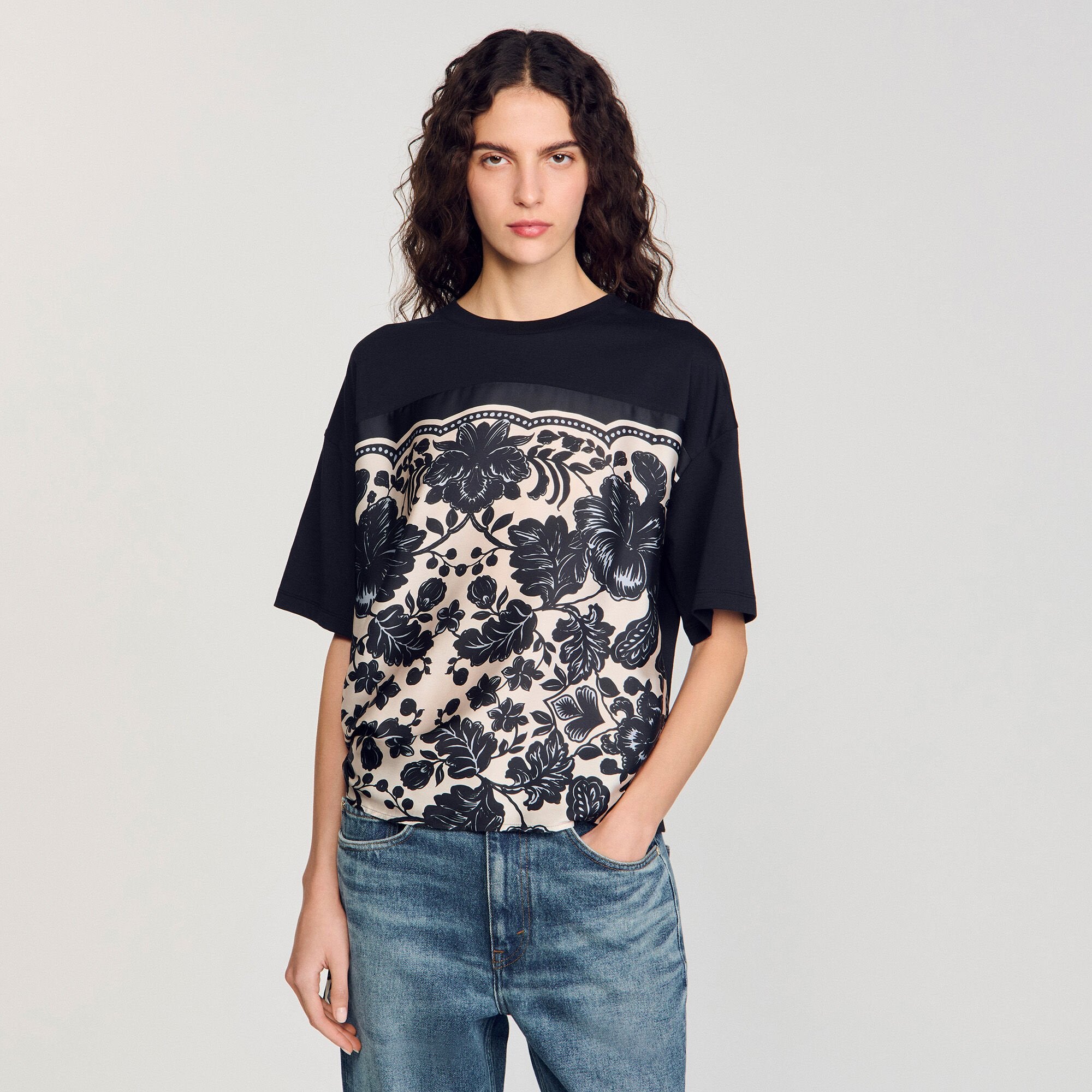 Sandro Women Floral motif T-shirt
