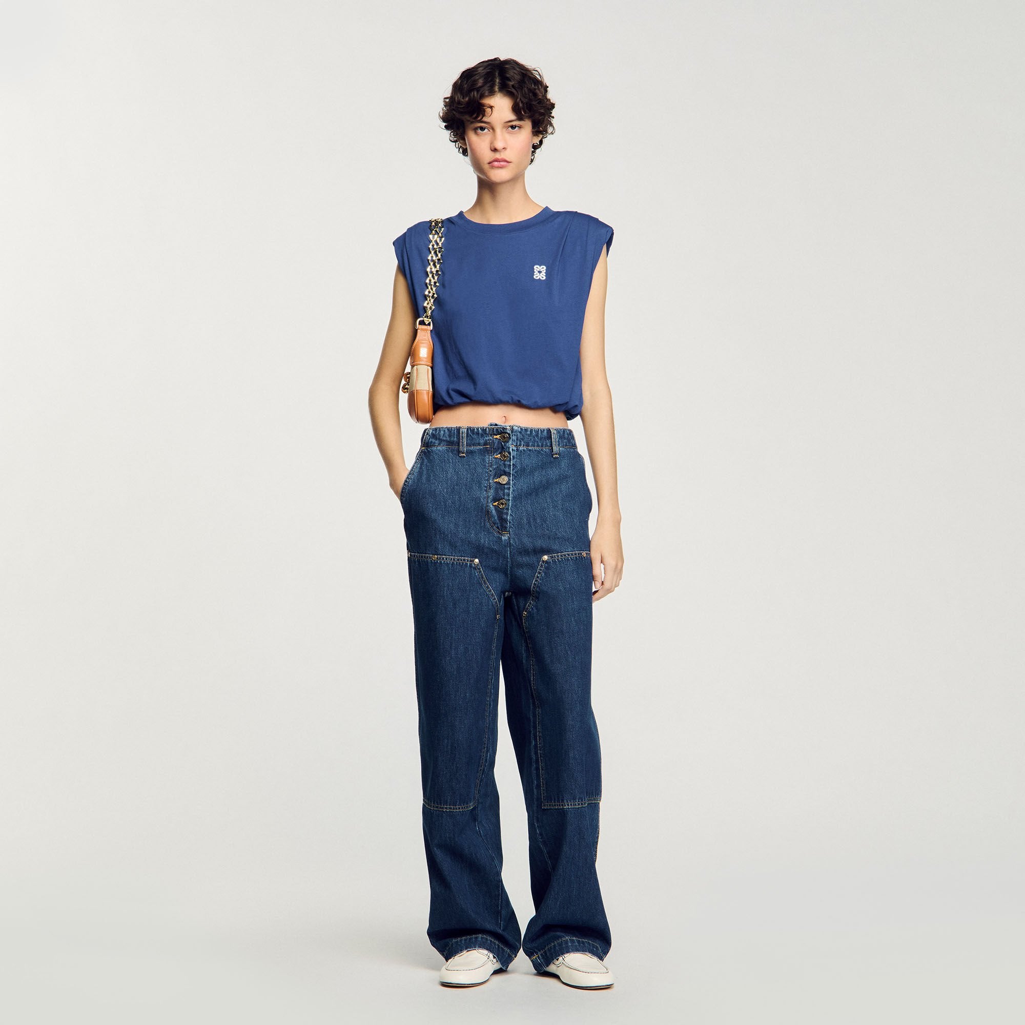 Sandro Women Short draped T-shirt