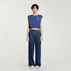 Sandro Women Short draped T-shirt