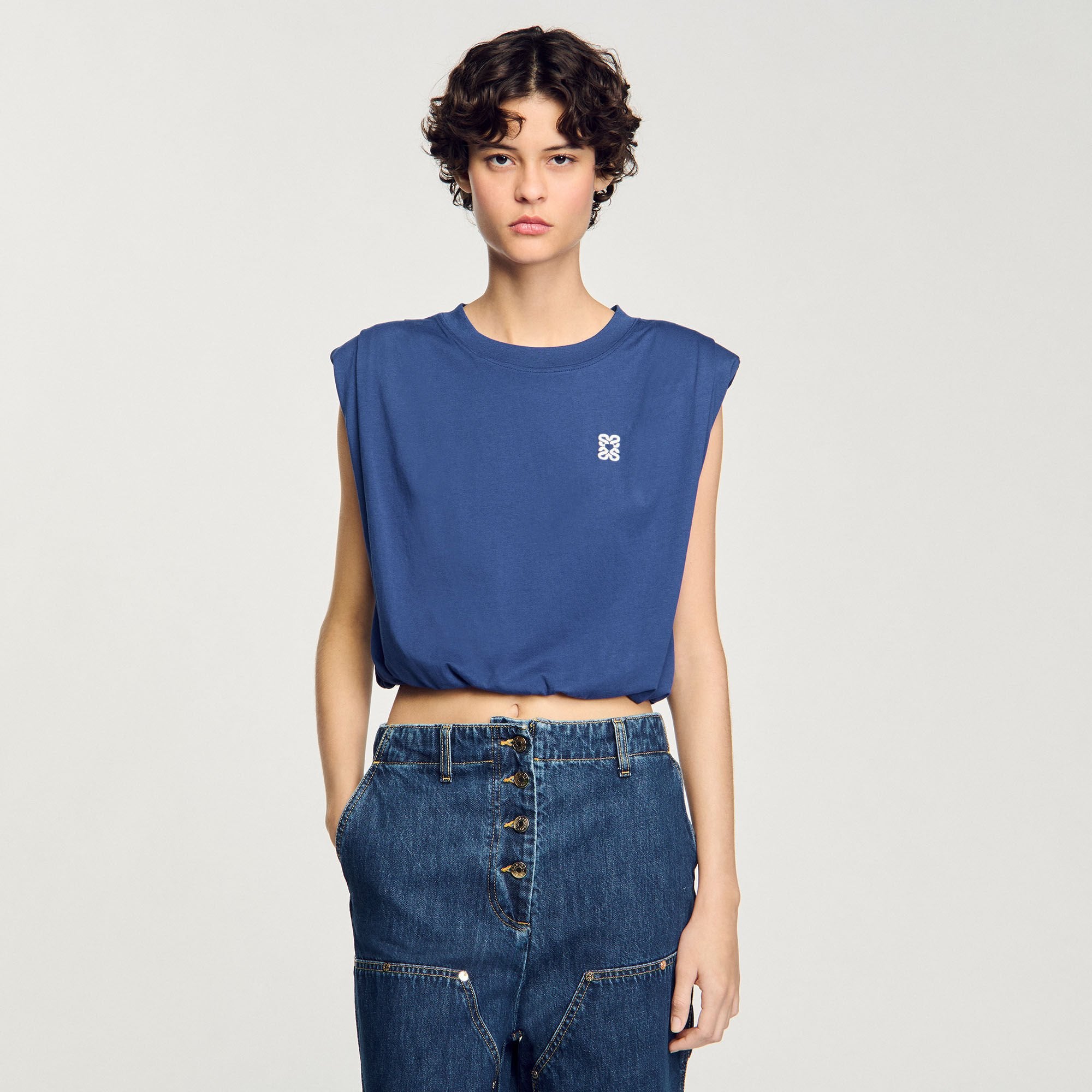 Sandro Women Short draped T-shirt