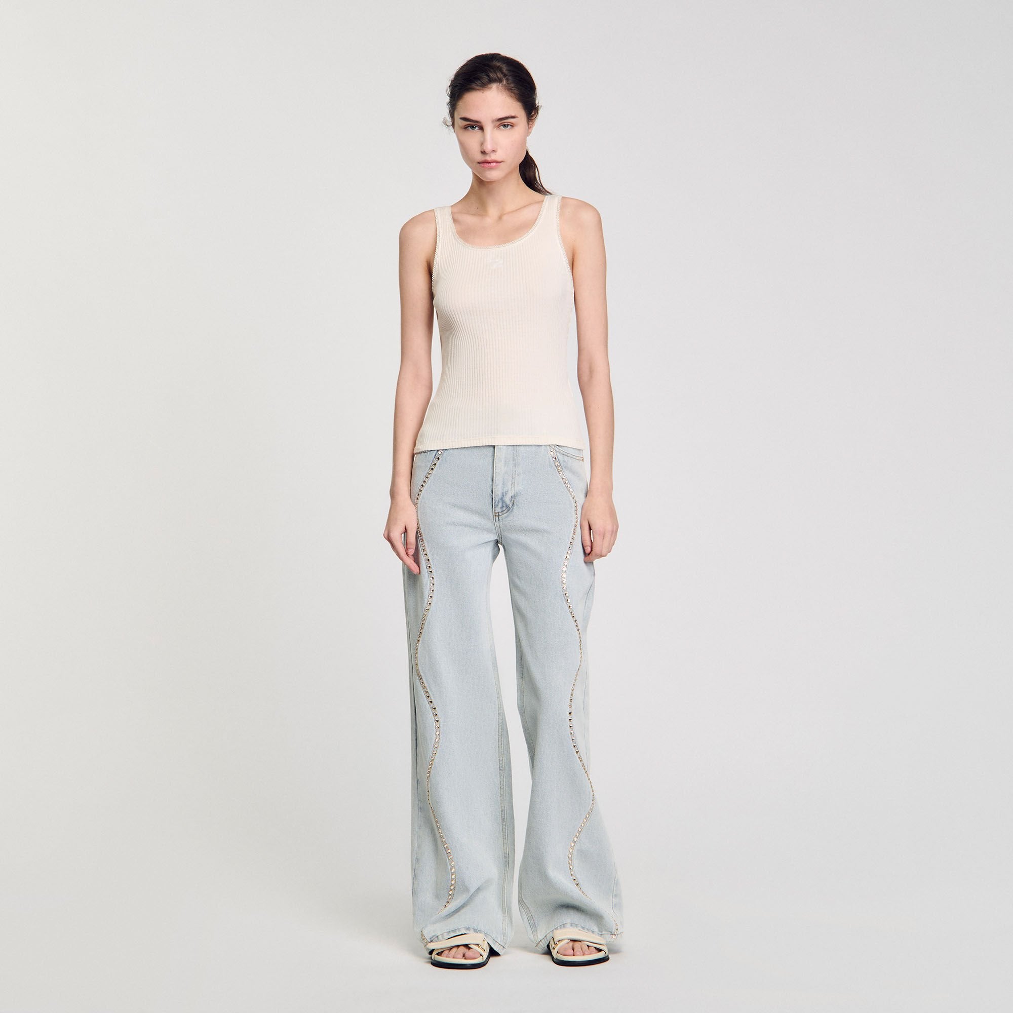 Sandro Women Rib knit vest top