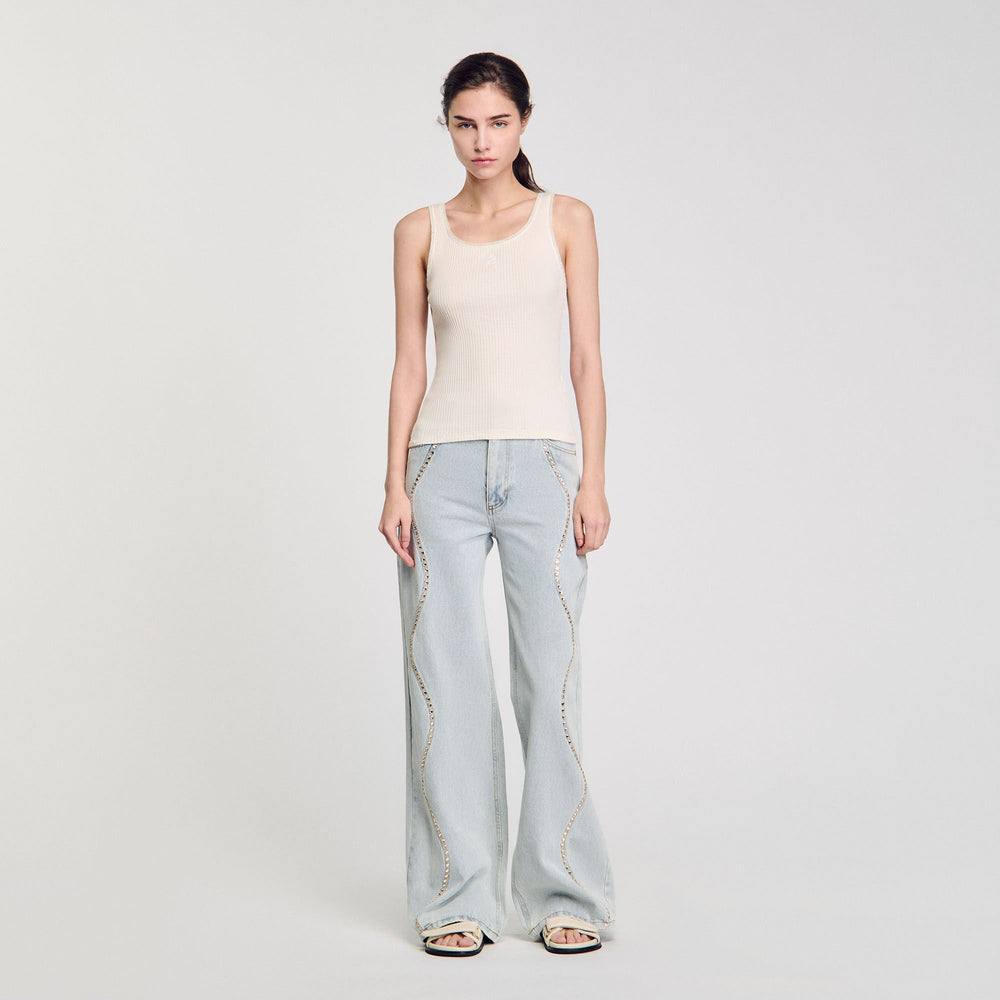 Sandro Women Rib knit vest top