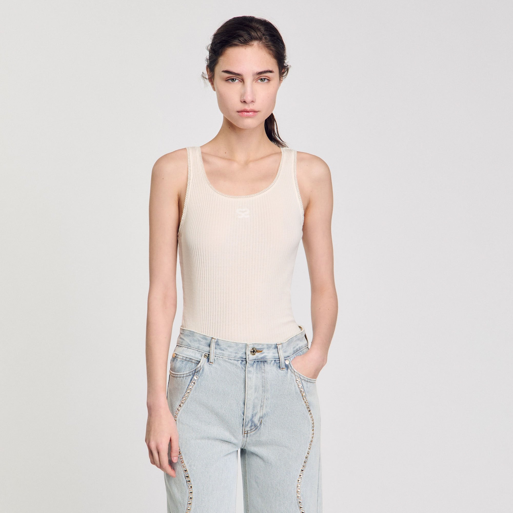 Sandro Women Rib knit vest top