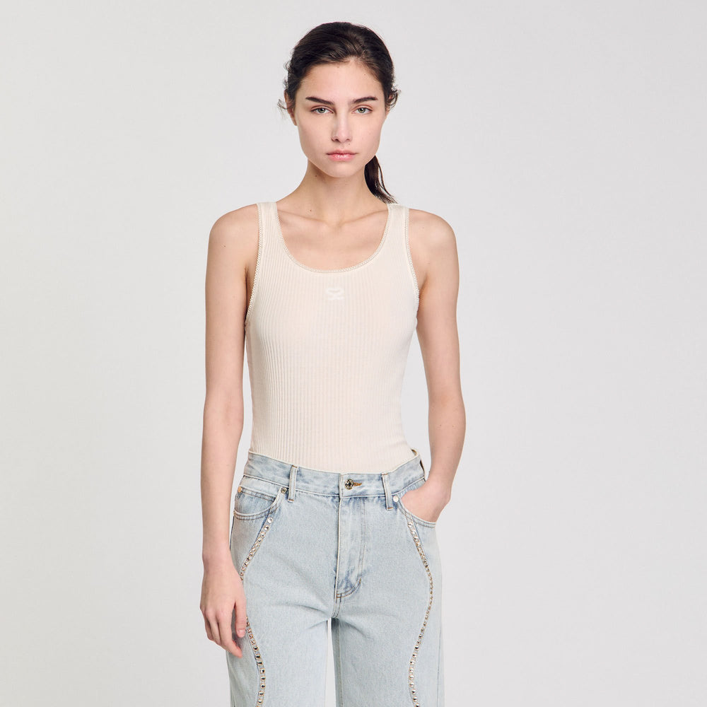 Sandro Women Rib knit vest top