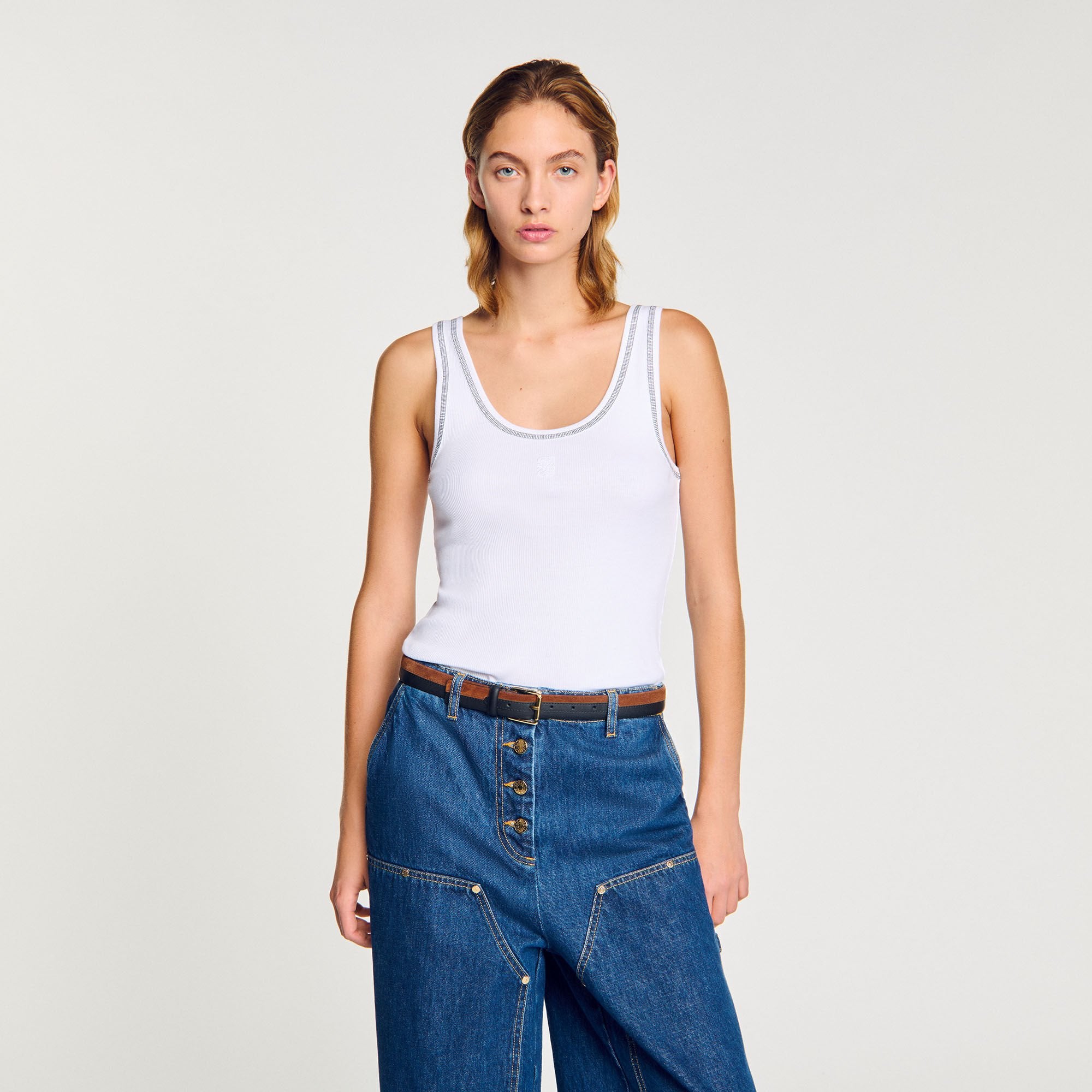 Sandro Women Ribbed vest top