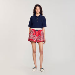 Sandro Women Polo shirt with decorative buttons