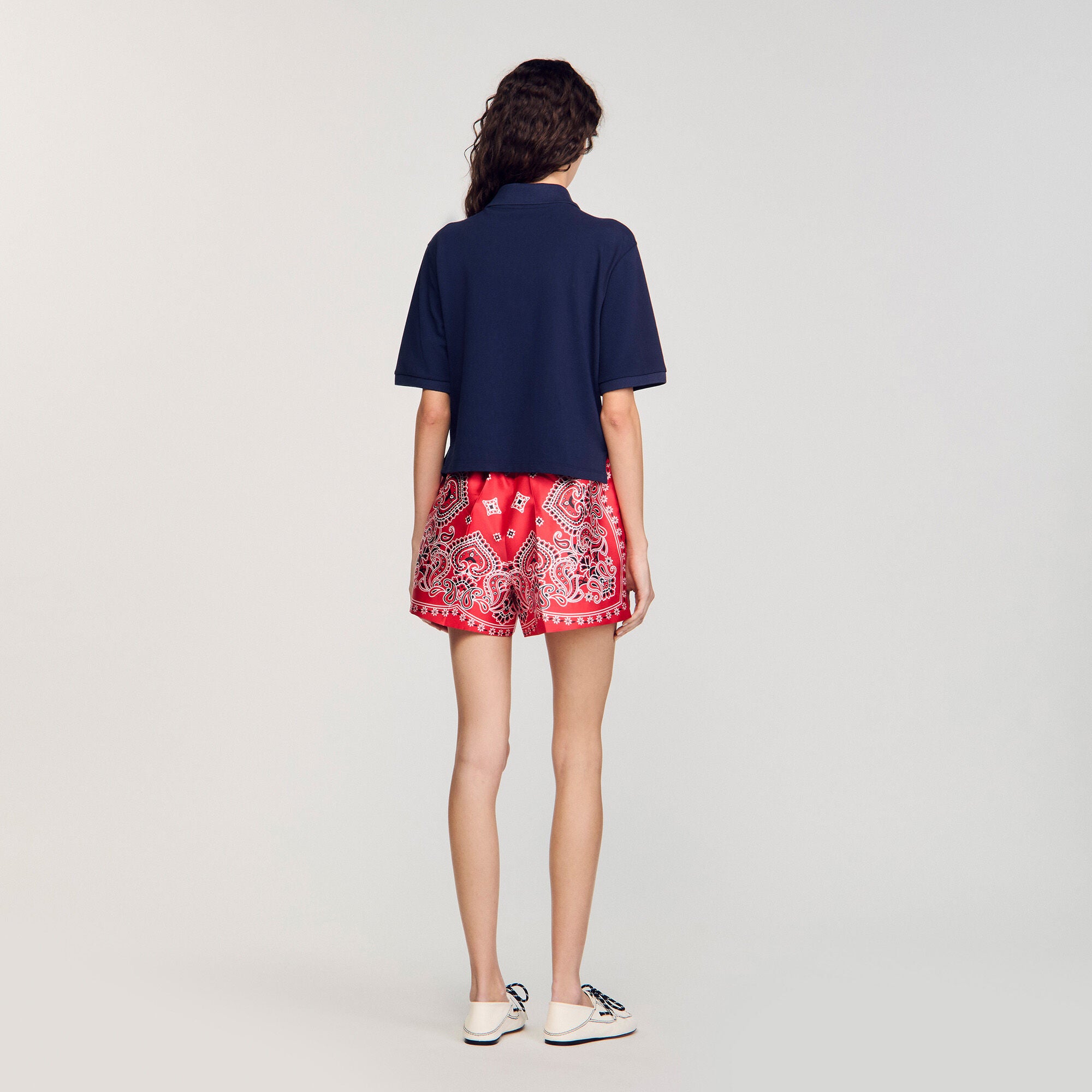 Sandro Women Polo shirt with decorative buttons