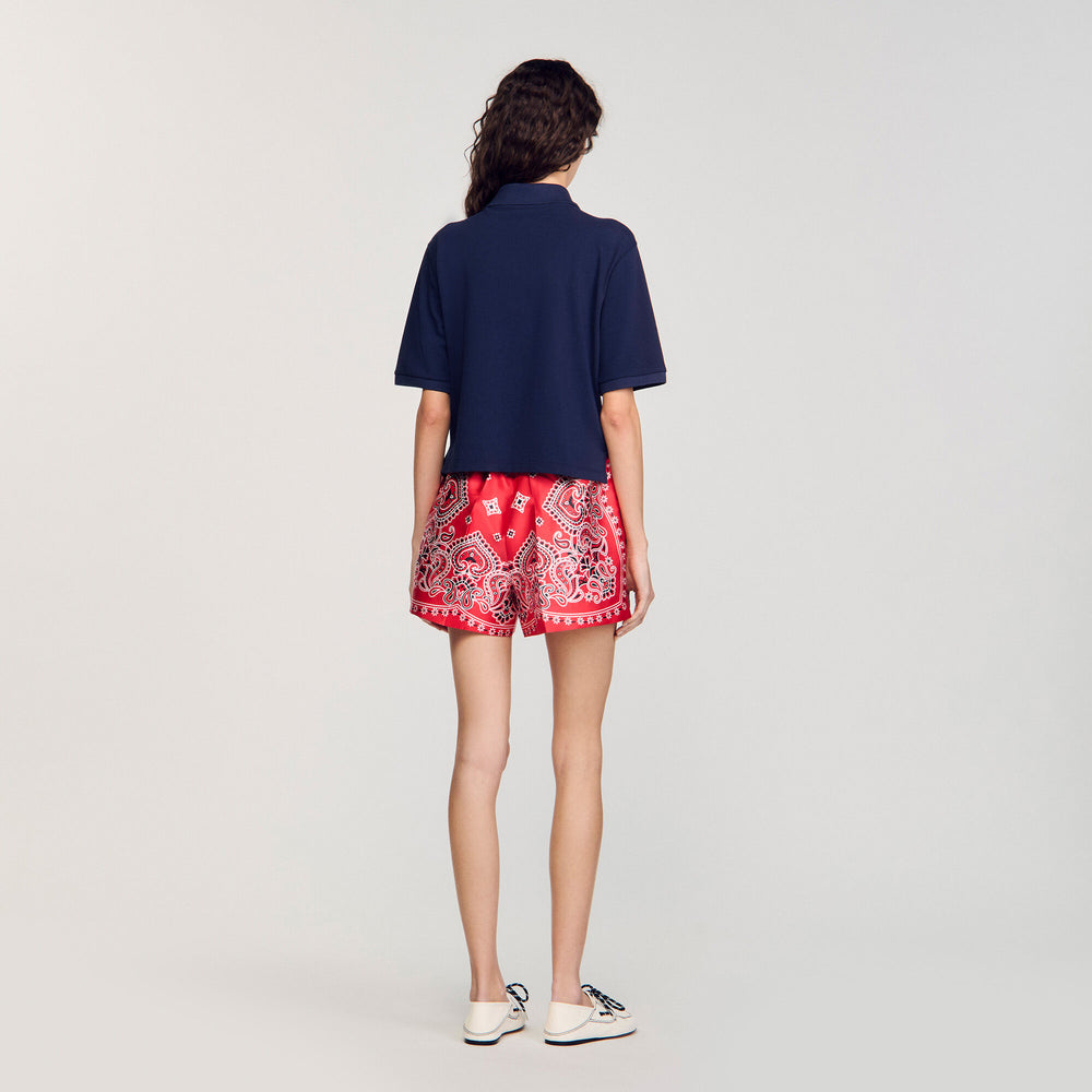Sandro Women Polo shirt with decorative buttons