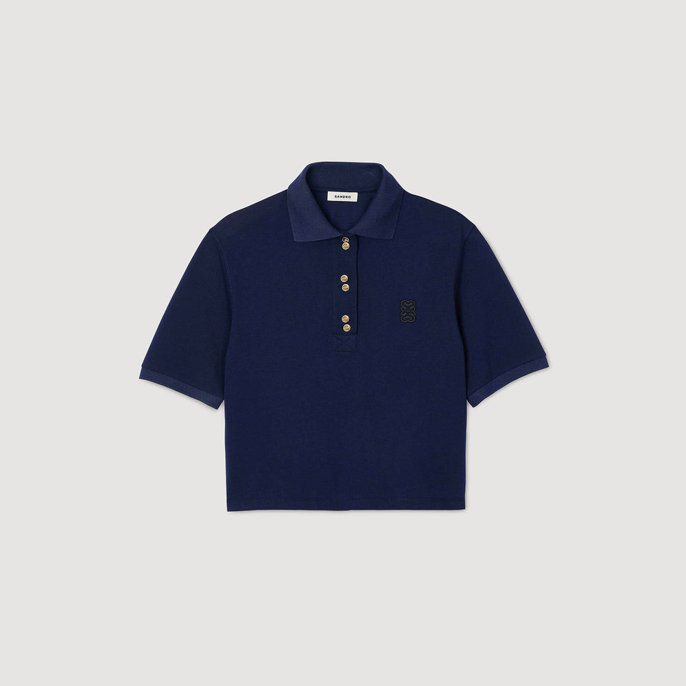 Sandro Women Polo shirt with decorative buttons