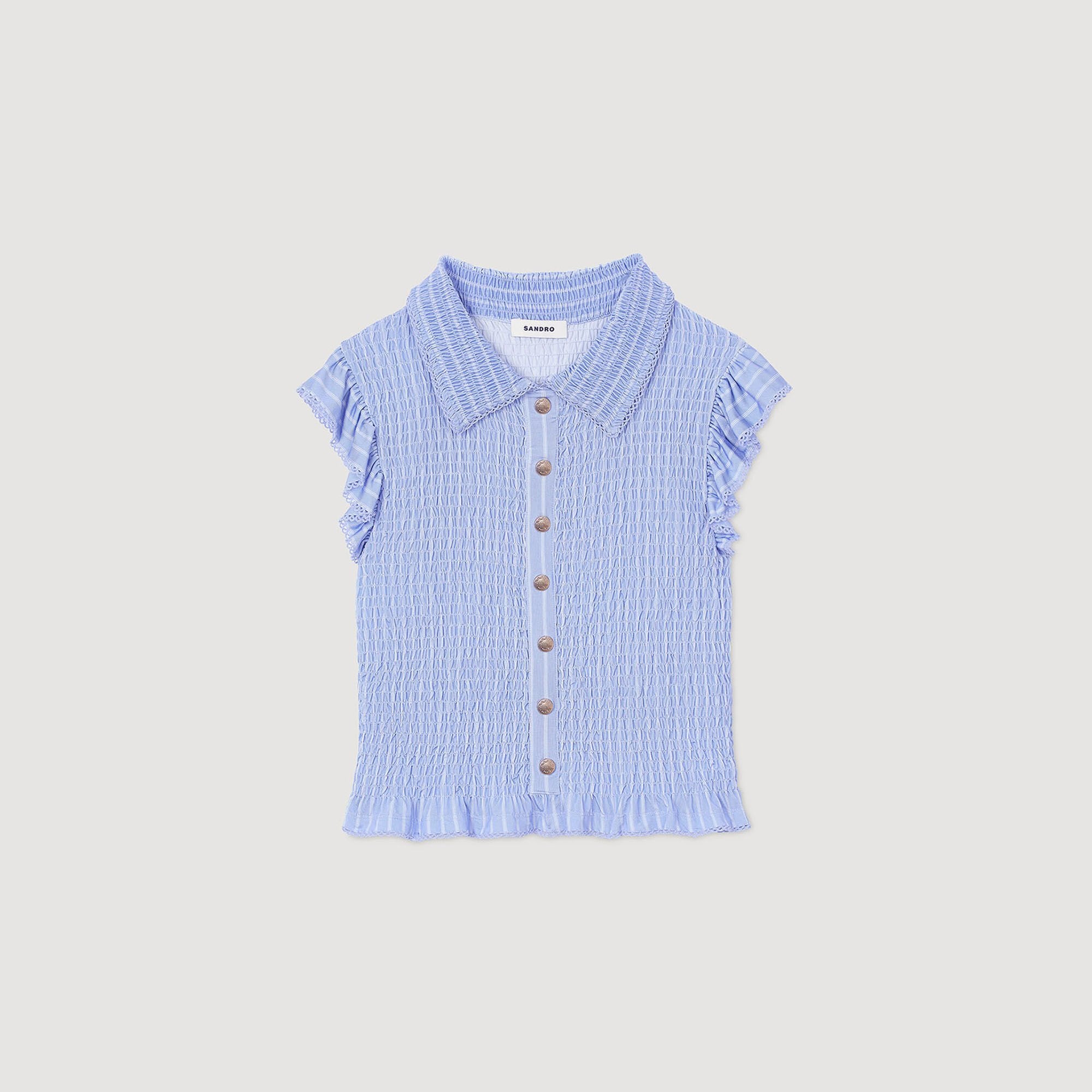 Sandro Women Striped smocked T-shirt