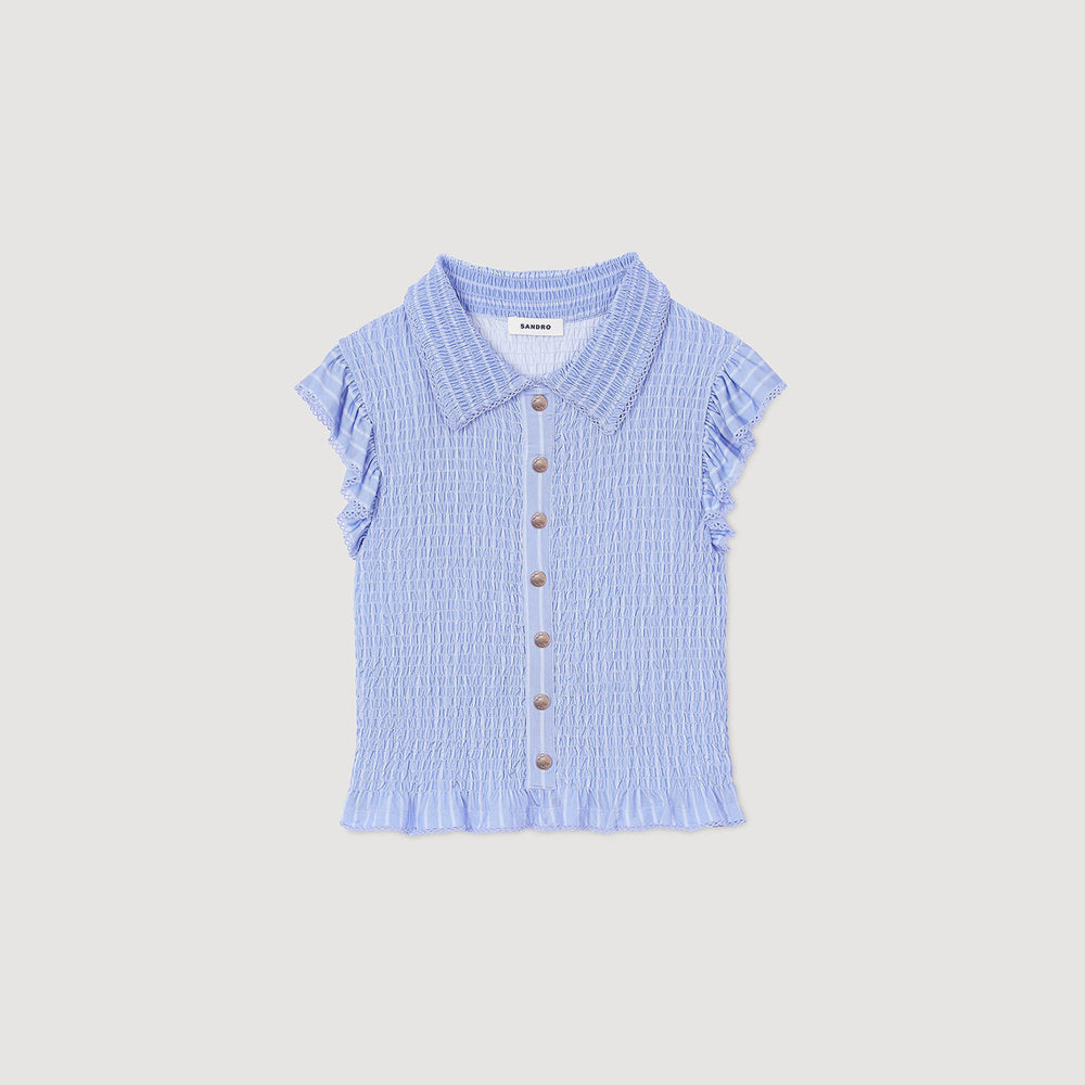 Sandro Women Striped smocked T-shirt