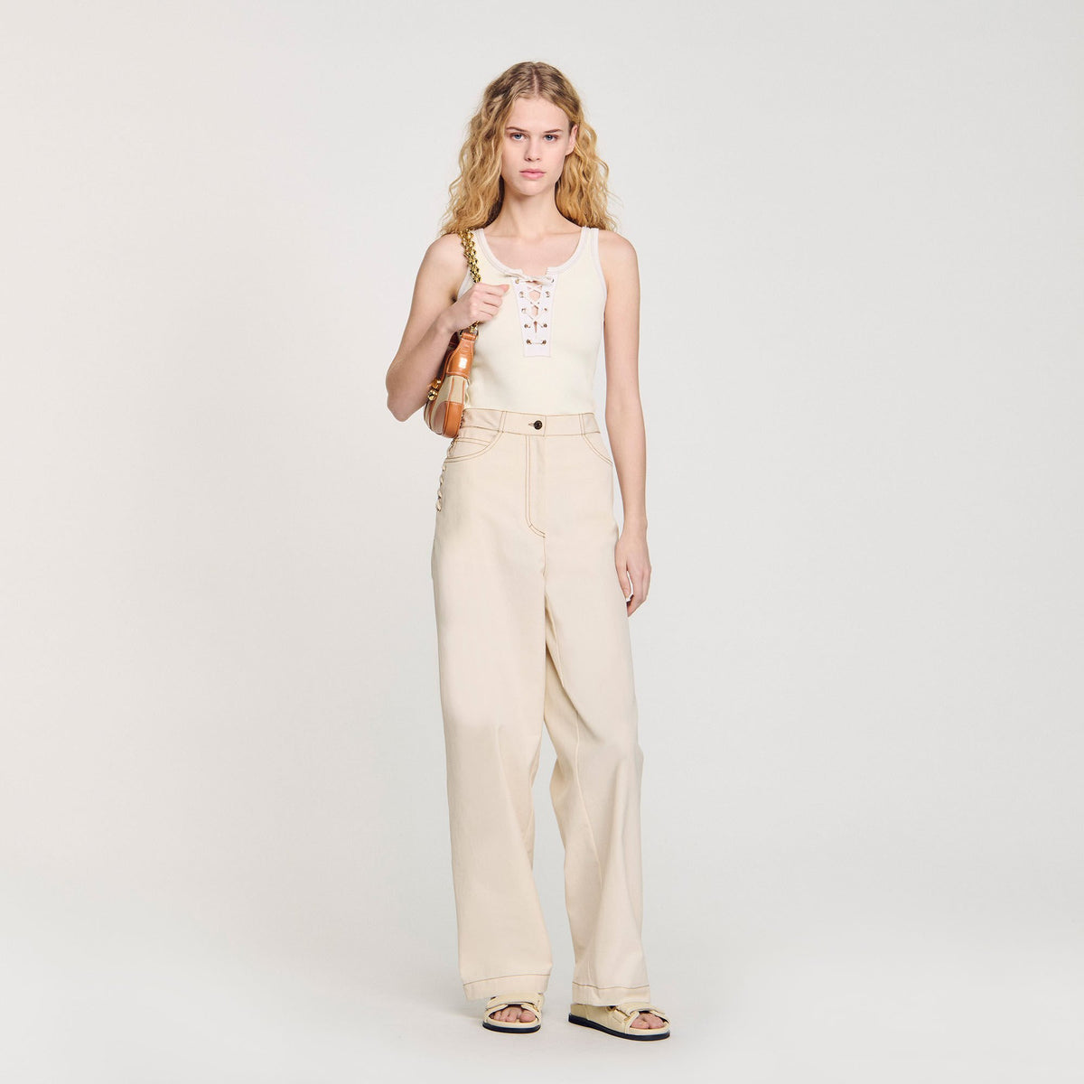 Sandro Women Lace-up vest top