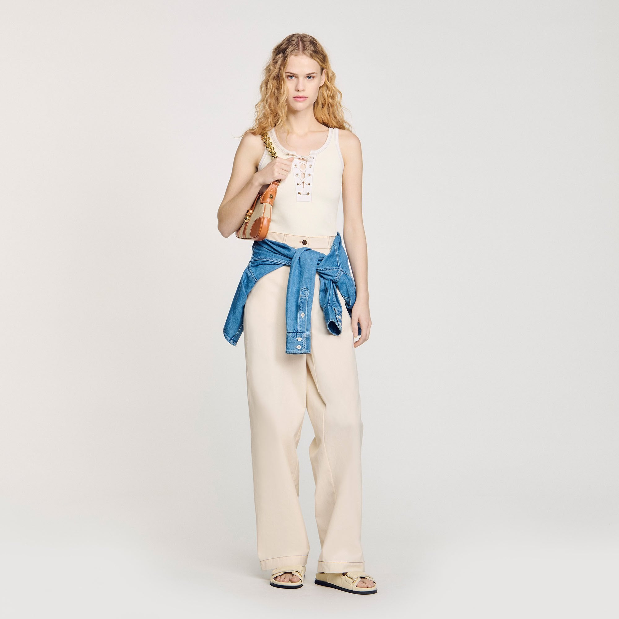 Sandro Women Lace-up vest top