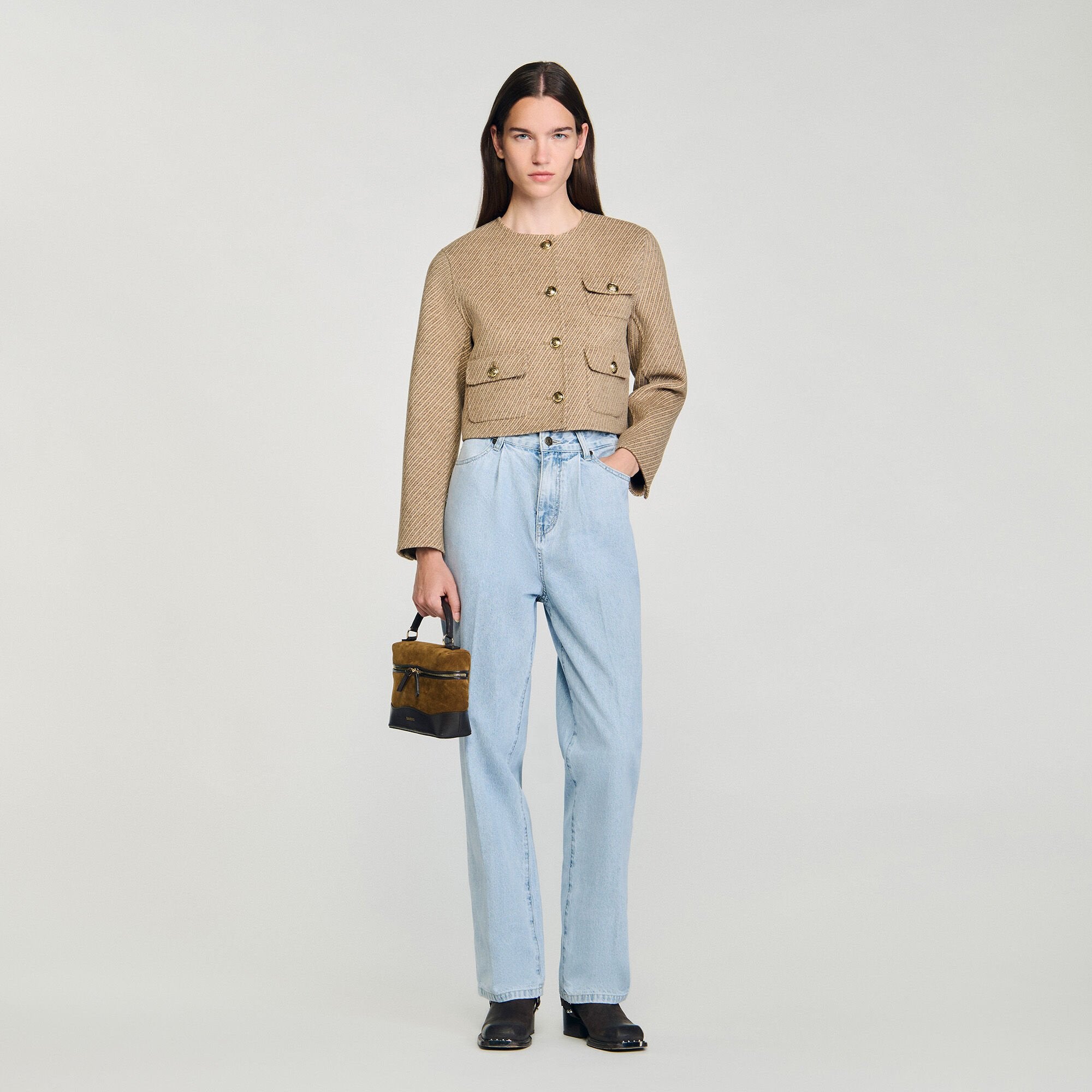 Sandro Women Cropped button-down jacket
