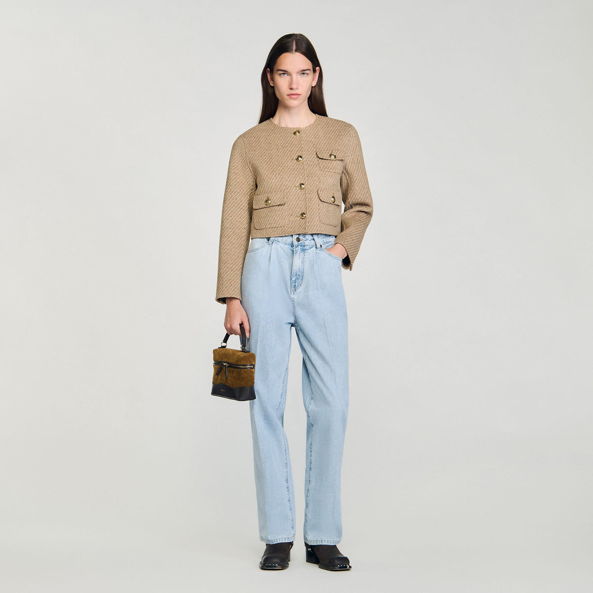 Sandro Women Cropped button-down jacket