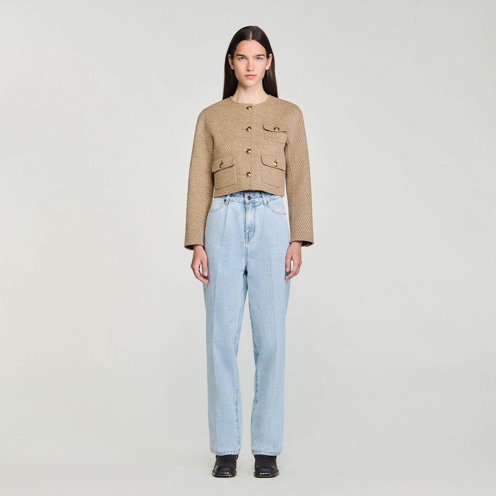 Sandro Women Cropped button-down jacket
