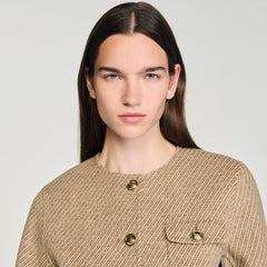 Sandro Women Cropped button-down jacket