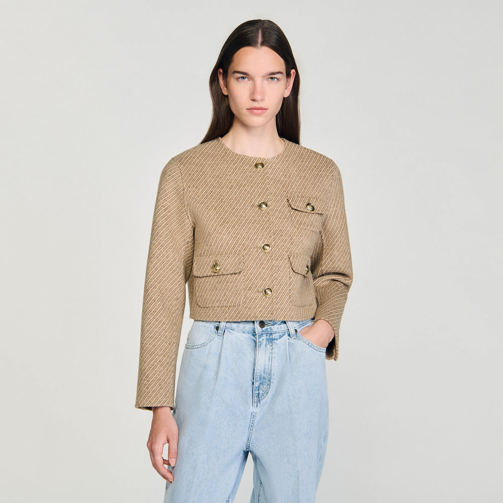 Sandro Women Cropped button-down jacket