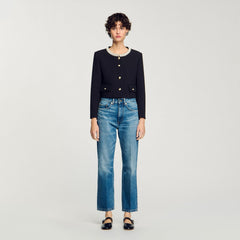 Sandro Women Jacket with beaded collar