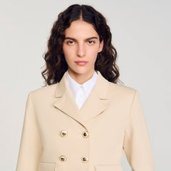 Sandro Women Cropped buttoned jacket