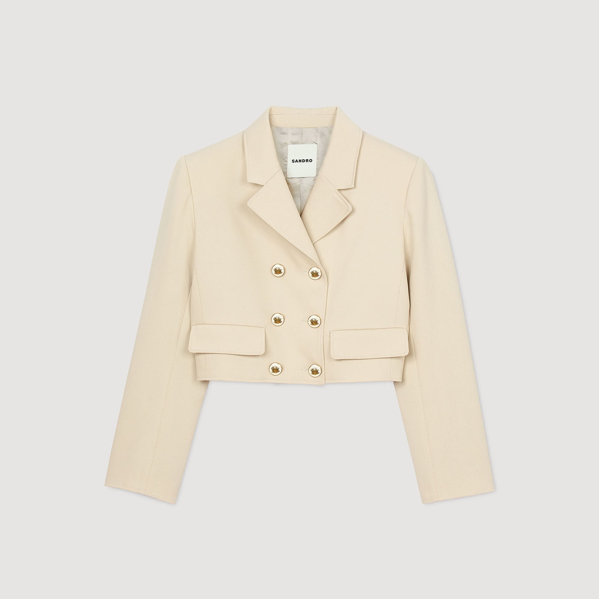 Sandro Women Cropped buttoned jacket