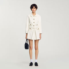 Sandro Women Peter Pan collar cropped jacket