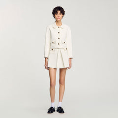 Sandro Women Peter Pan collar cropped jacket