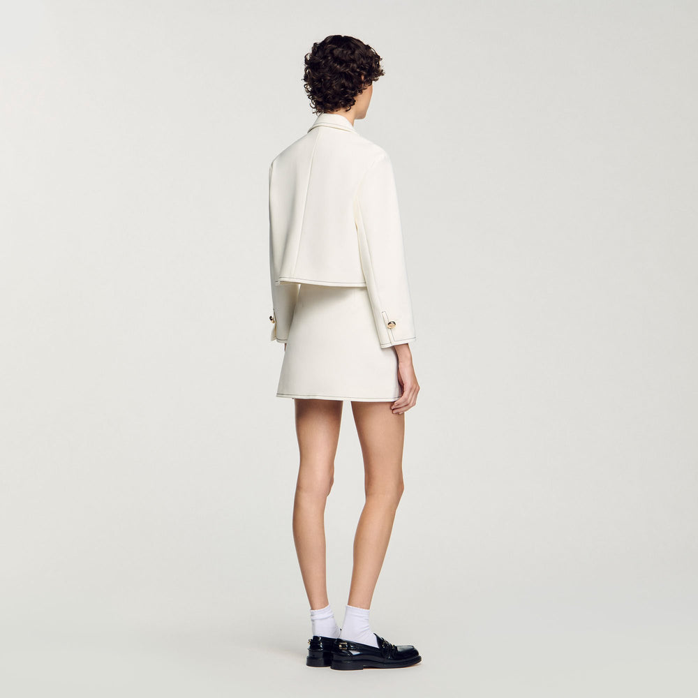 Sandro Women Peter Pan collar cropped jacket
